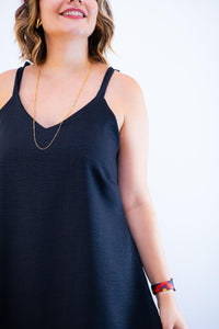 Vestido Dandara - Midi de Alça Decote V em Linho Light - Naguirre Shop
