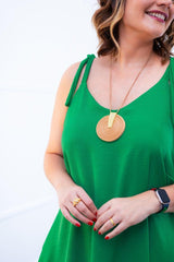 Vestido Dandara - Midi de Alça Decote V em Linho Light - Naguirre Shop