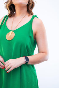 Vestido Dandara - Midi de Alça Decote V em Linho Light - Naguirre Shop