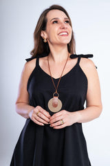 Vestido Dandara - Midi de Alça Decote V em Linho Light - Naguirre Shop