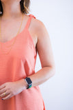 Vestido Dandara - Midi de Alça Decote V em Linho Light - Naguirre Shop