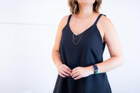 Vestido Dandara - Midi de Alça Decote V em Linho Light - Naguirre Shop