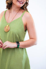 Vestido Dandara - Midi de Alça Decote V em Linho Light - Naguirre Shop