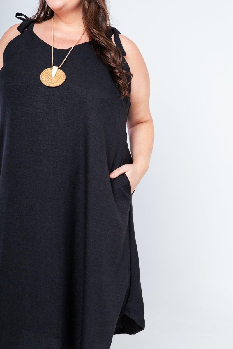 Vestido Dandara - Midi de Alça Decote V em Linho Light - Naguirre Shop