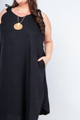 Vestido Dandara - Midi de Alça Decote V em Linho Light - Naguirre Shop