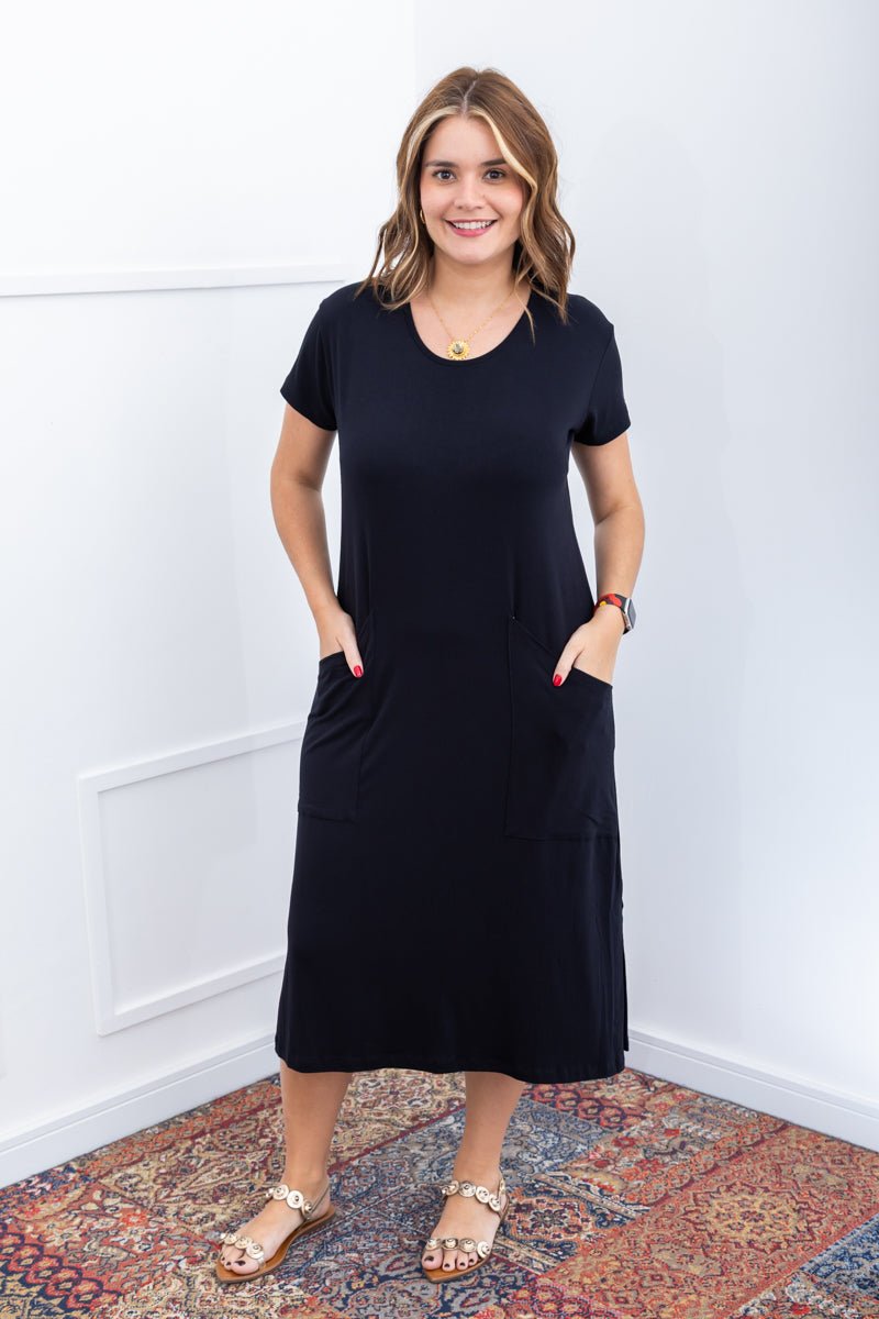 Vestido Diana – Bolsos Assimétricos em Viscolycra - Naguirre Shop