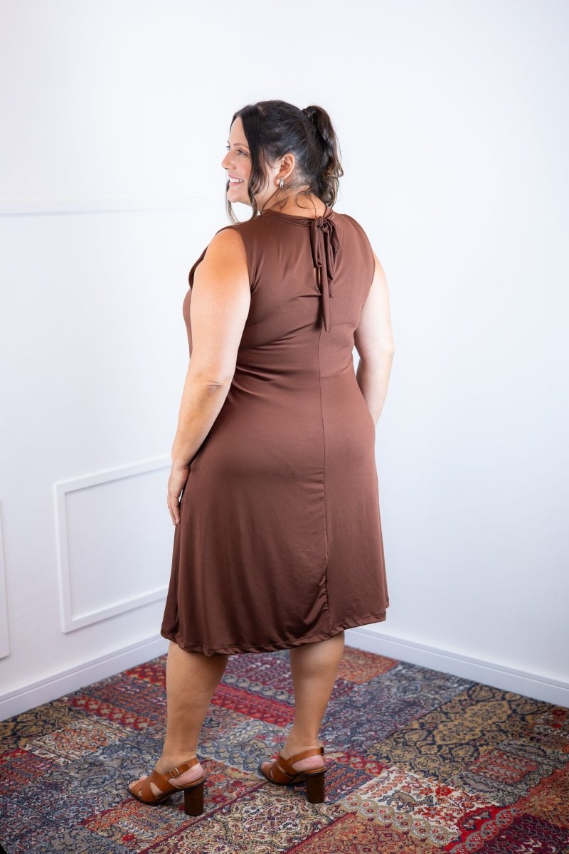 Vestido Emily - Regata de Amarrar nas Costas em Malha Confort - Naguirre Shop