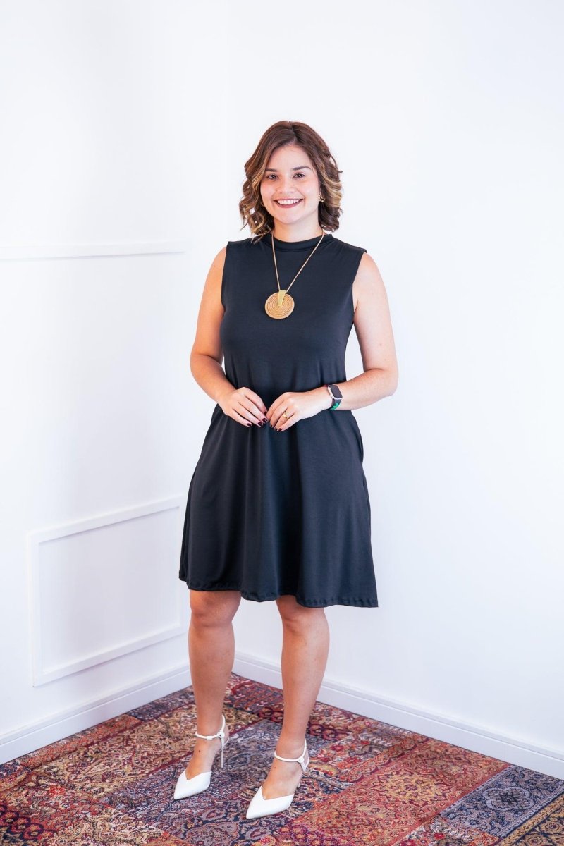 Vestido Emily - Regata de Amarrar nas Costas em Malha Confort - Naguirre Shop