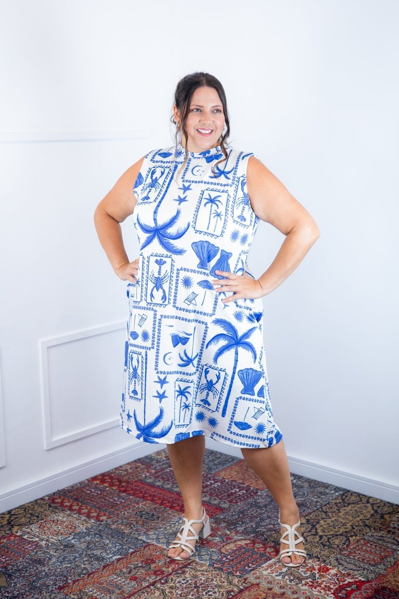 Vestido Emily - Regata de Amarrar nas Costas em Malha Confort - Naguirre Shop