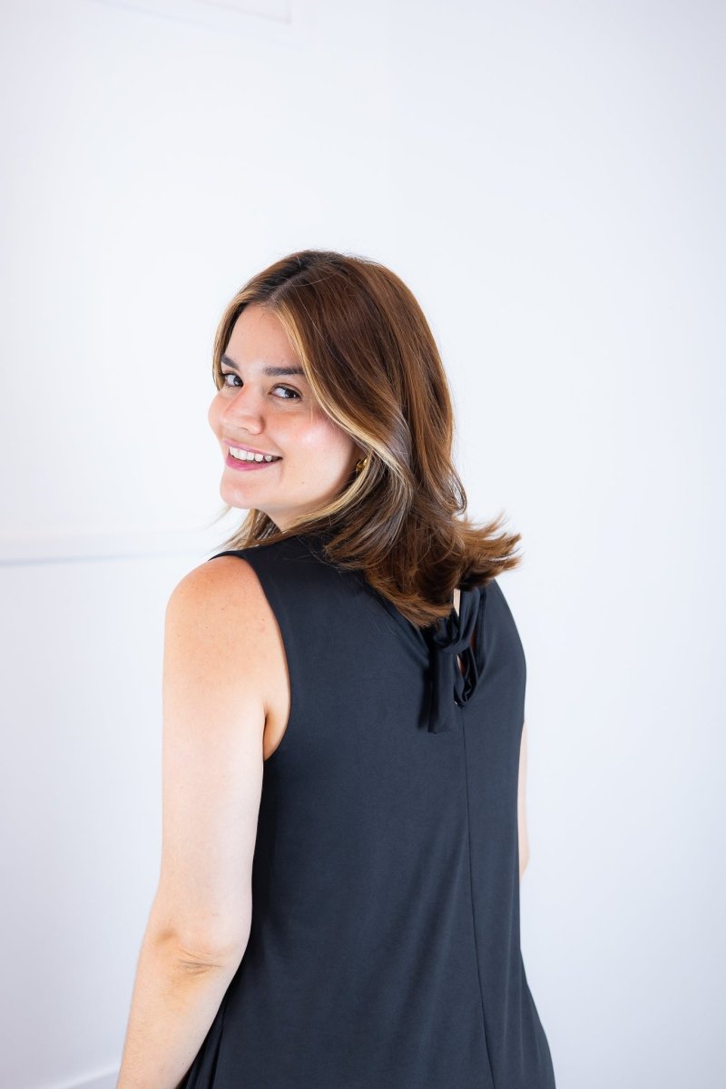 Vestido Emily - Regata de Amarrar nas Costas em Malha Confort - Naguirre Shop