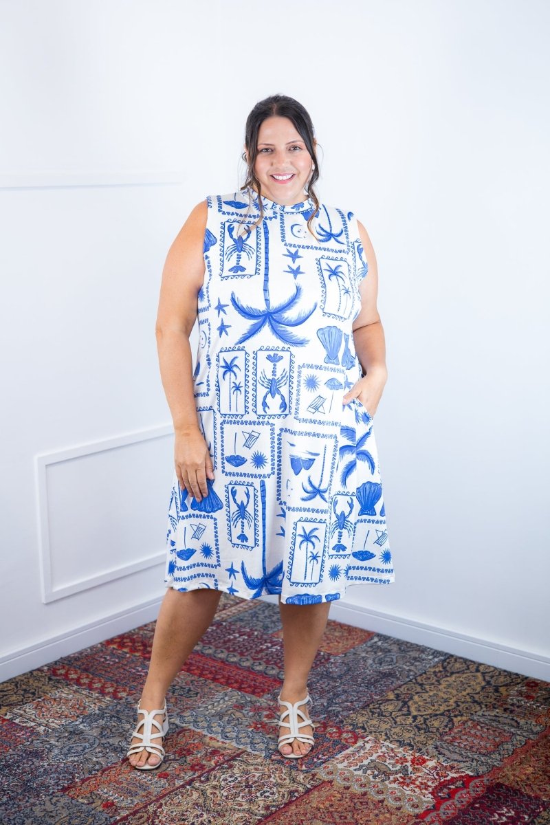 Vestido Emily - Regata de Amarrar nas Costas em Malha Confort - Naguirre Shop