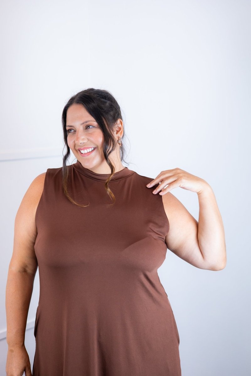 Vestido Emily - Regata de Amarrar nas Costas em Malha Confort - Naguirre Shop