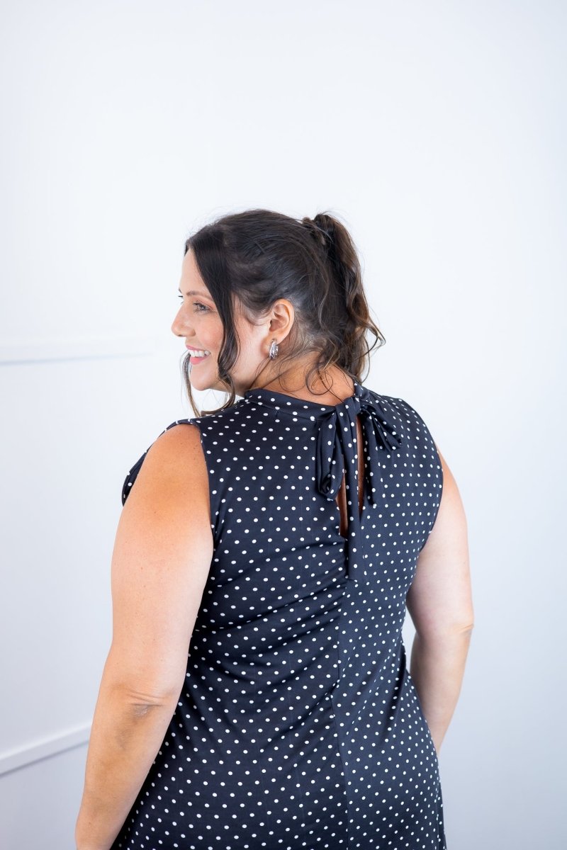 Vestido Emily - Regata de Amarrar nas Costas em Malha Confort - Naguirre Shop