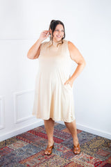 Vestido Emily - Regata de Amarrar nas Costas em Malha Confort - Naguirre Shop