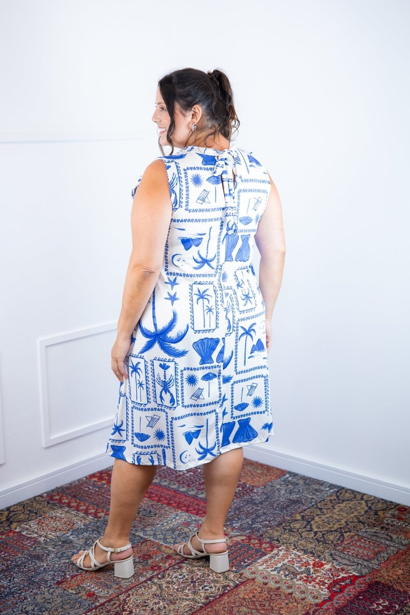 Vestido Emily - Regata de Amarrar nas Costas em Malha Confort - Naguirre Shop