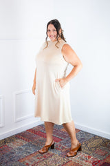 Vestido Emily - Regata de Amarrar nas Costas em Malha Confort - Naguirre Shop