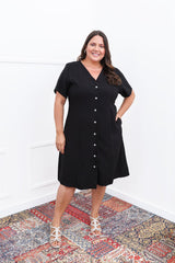 Vestido Fabiana – Midi em Viscose Marrant com Manga e Bolsos - Naguirre Shop