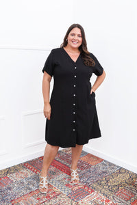 Vestido Fabiana – Midi em Viscose Marrant com Manga e Bolsos - Naguirre Shop