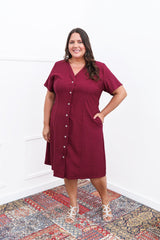 Vestido Fabiana – Midi em Viscose Marrant com Manga e Bolsos - Naguirre Shop