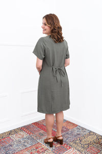 Vestido Fabiana – Midi em Viscose Marrant com Manga e Bolsos - Naguirre Shop