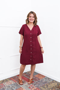 Vestido Fabiana – Midi em Viscose Marrant com Manga e Bolsos - Naguirre Shop
