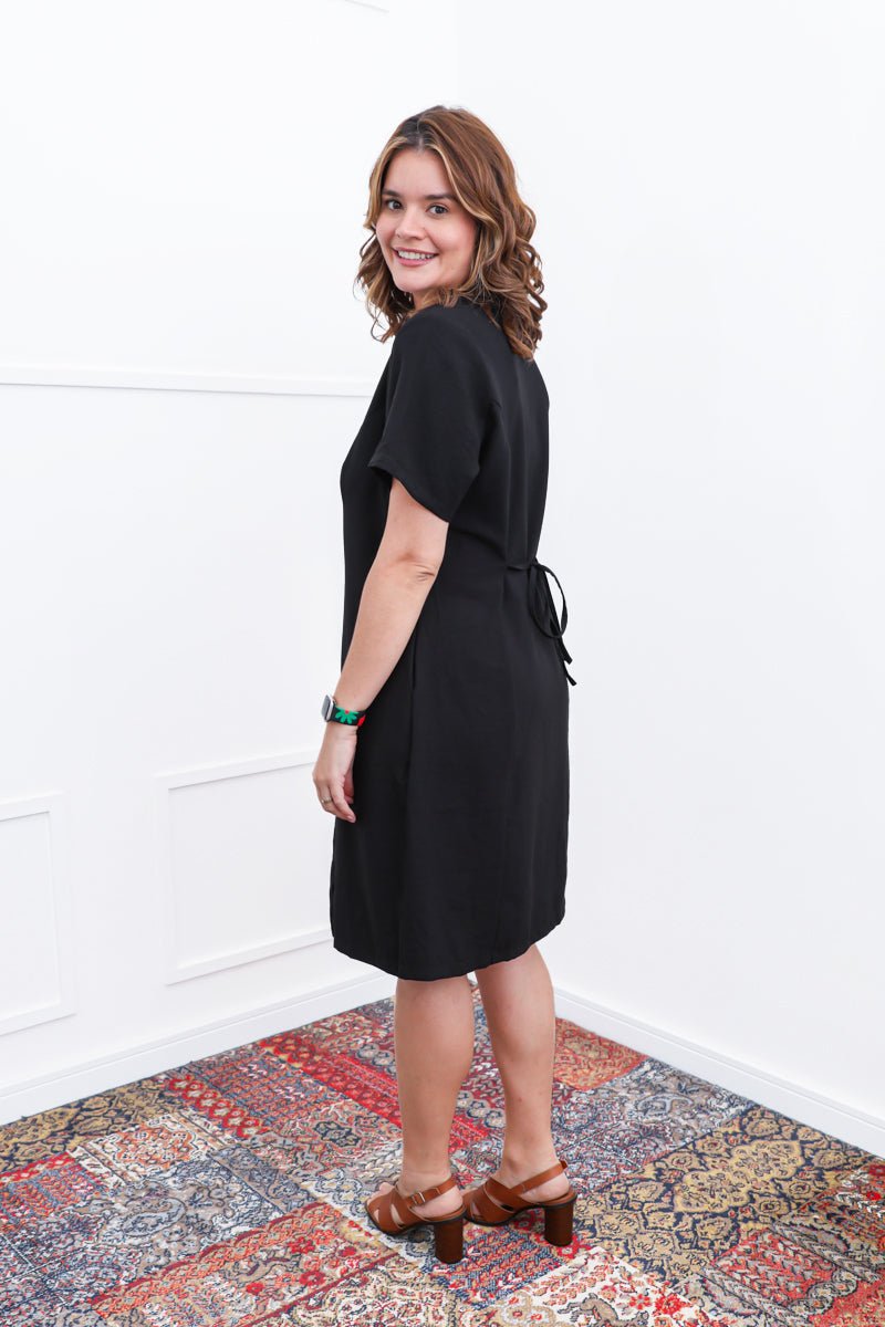 Vestido Fabiana – Midi em Viscose Marrant com Manga e Bolsos - Naguirre Shop