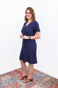 Vestido Fabiana – Midi em Viscose Marrant com Manga e Bolsos - Naguirre Shop