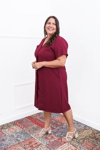 Vestido Fabiana – Midi em Viscose Marrant com Manga e Bolsos - Naguirre Shop