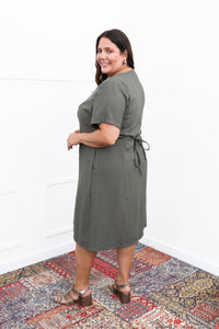 Vestido Fabiana – Midi em Viscose Marrant com Manga e Bolsos - Naguirre Shop