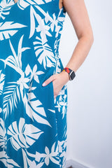 Vestido Gabriela - Regata Longuete com Decote V em Viscolinho - Naguirre Shop
