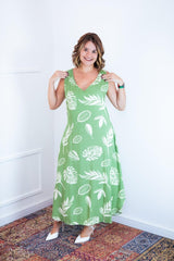 Vestido Gabriela - Regata Longuete com Decote V em Viscolinho - Naguirre Shop