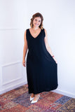 Vestido Gabriela - Regata Longuete com Decote V em Viscolinho - Naguirre Shop