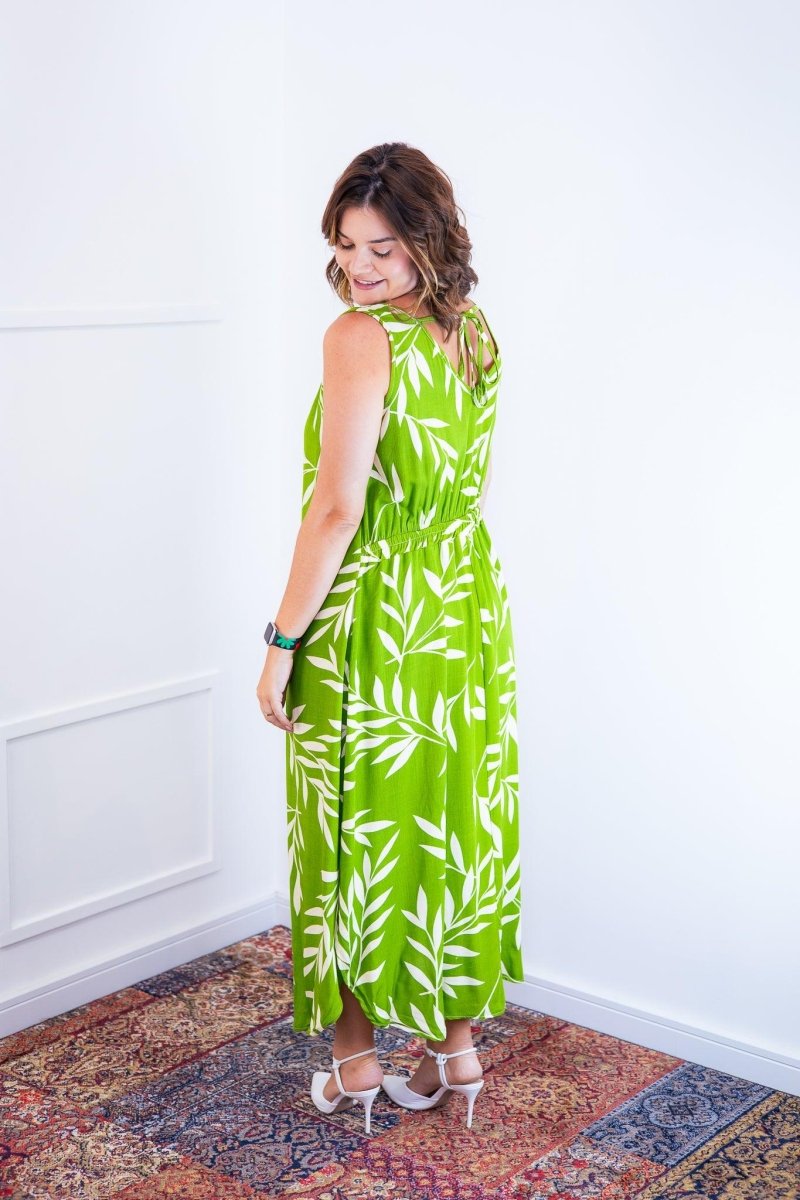 Vestido Gabriela - Regata Longuete com Decote V em Viscolinho - Naguirre Shop