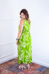 Vestido Gabriela - Regata Longuete com Decote V em Viscolinho - Naguirre Shop