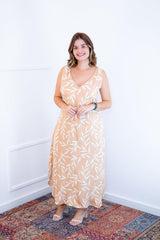 Vestido Gabriela - Regata Longuete com Decote V em Viscolinho - Naguirre Shop