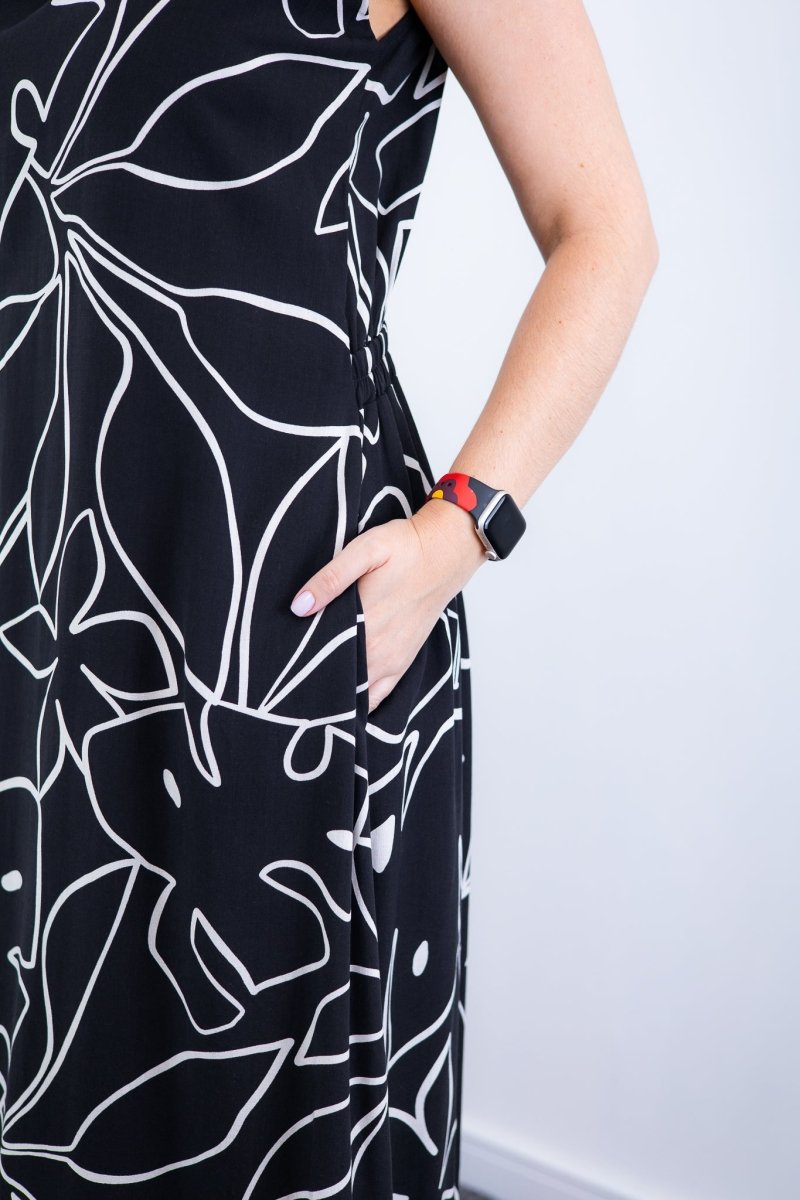 Vestido Gabriela - Regata Longuete com Decote V em Viscolinho - Naguirre Shop