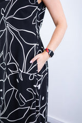 Vestido Gabriela - Regata Longuete com Decote V em Viscolinho - Naguirre Shop