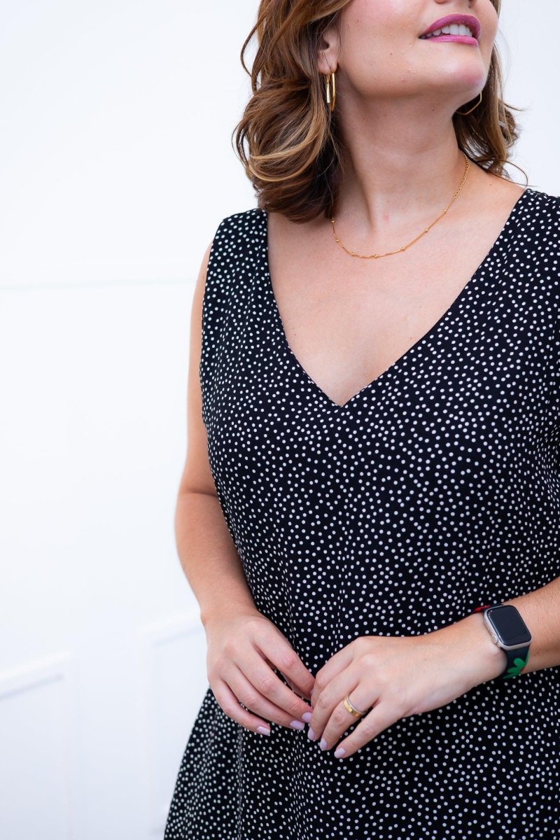 Vestido Gabriela - Regata Longuete com Decote V em Viscolinho - Naguirre Shop