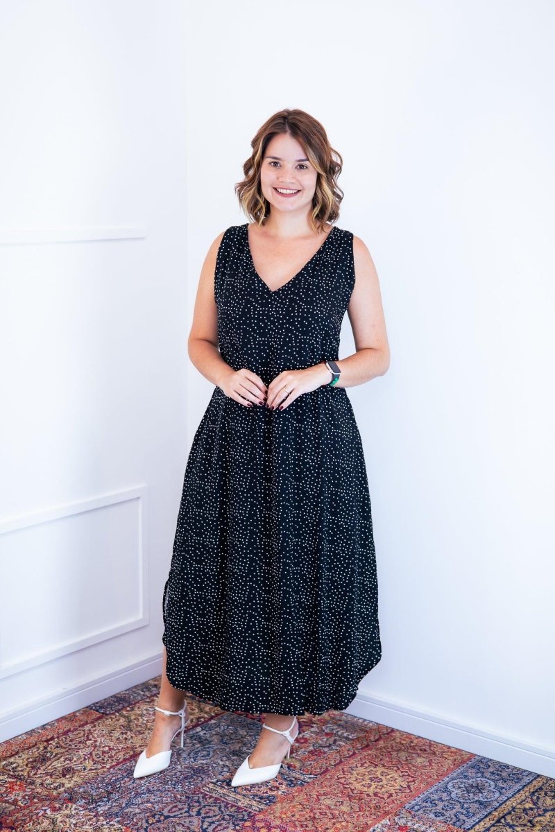 Vestido Gabriela - Regata Longuete com Decote V em Viscolinho - Naguirre Shop