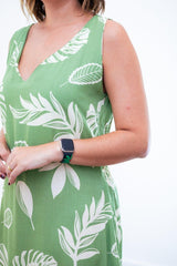 Vestido Gabriela - Regata Longuete com Decote V em Viscolinho - Naguirre Shop