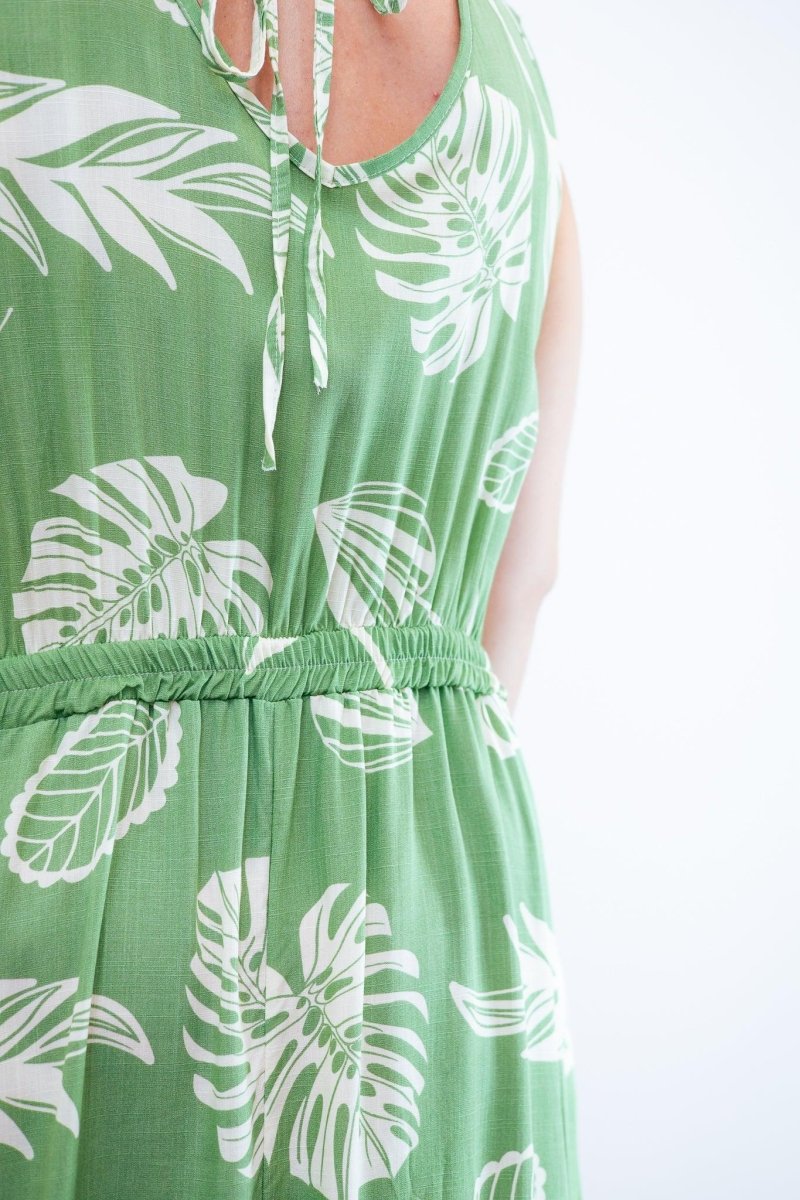Vestido Gabriela - Regata Longuete com Decote V em Viscolinho - Naguirre Shop