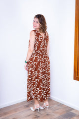 Vestido Gabriela - Regata Longuete com Decote V em Viscolinho - Naguirre Shop
