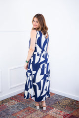 Vestido Gabriela - Regata Longuete com Decote V em Viscolinho - Naguirre Shop