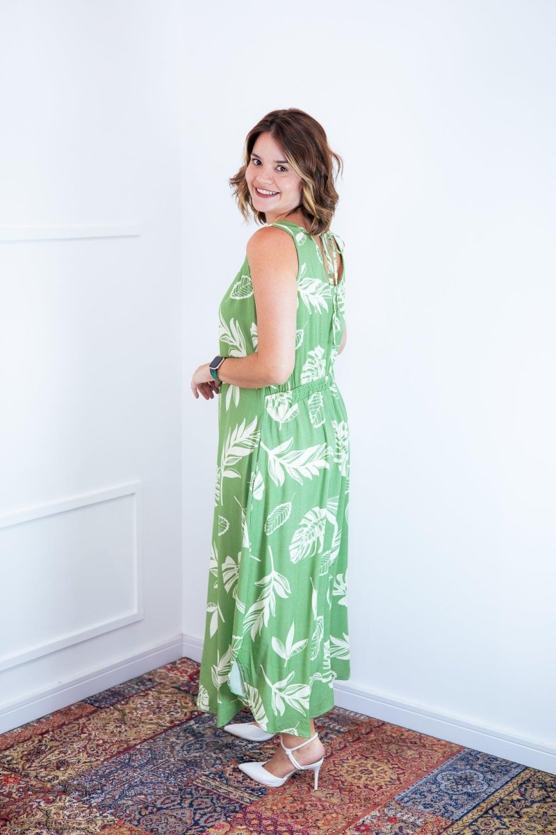 Vestido Gabriela - Regata Longuete com Decote V em Viscolinho - Naguirre Shop