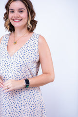 Vestido Gabriela - Regata Longuete com Decote V em Viscolinho - Naguirre Shop