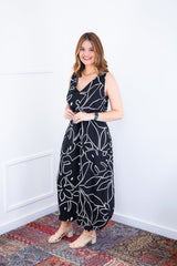 Vestido Gabriela - Regata Longuete com Decote V em Viscolinho - Naguirre Shop