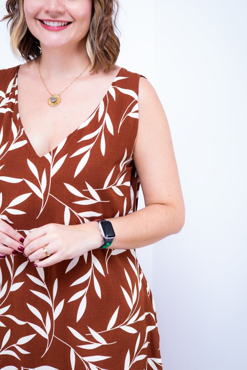 Vestido Gabriela - Regata Longuete com Decote V em Viscolinho - Naguirre Shop