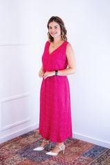 Vestido Gabriela - Regata Longuete com Decote V em Viscolinho - Naguirre Shop