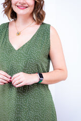 Vestido Gabriela - Regata Longuete com Decote V em Viscolinho - Naguirre Shop