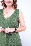 Vestido Gabriela - Regata Longuete com Decote V em Viscolinho - Naguirre Shop